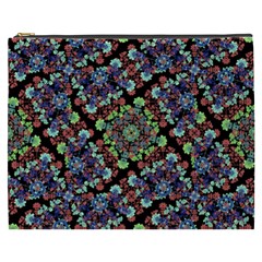 Colorful Floral Collage Pattern Cosmetic Bag (xxxl)  by dflcprints