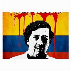 Pablo Escobar Large Glasses Cloth (2-side) by Valentinaart