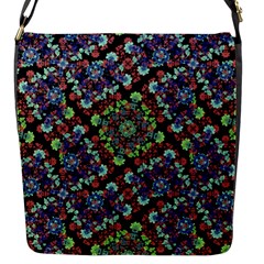 Colorful Floral Collage Pattern Flap Messenger Bag (s) by dflcprints