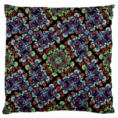 Colorful Floral Collage Pattern Standard Flano Cushion Case (two Sides) by dflcprints