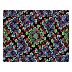 Colorful Floral Collage Pattern Double Sided Flano Blanket (large)  by dflcprints