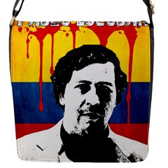 Pablo Escobar Flap Messenger Bag (s) by Valentinaart