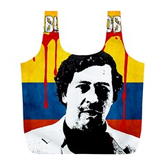 Pablo Escobar Full Print Recycle Bags (l)  by Valentinaart