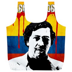 Pablo Escobar Full Print Recycle Bags (l)  by Valentinaart