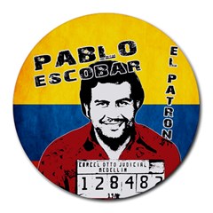 Pablo Escobar Round Mousepads by Valentinaart