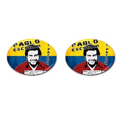 Pablo Escobar Cufflinks (oval) by Valentinaart