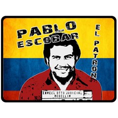 Pablo Escobar Double Sided Fleece Blanket (large)  by Valentinaart