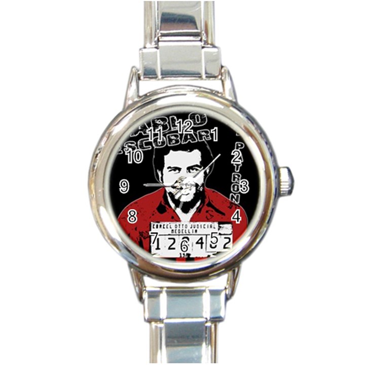 Pablo Escobar Round Italian Charm Watch