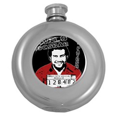 Pablo Escobar Round Hip Flask (5 Oz) by Valentinaart