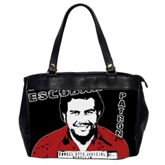 Pablo Escobar Office Handbags (2 Sides)  by Valentinaart