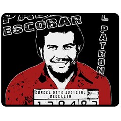 Pablo Escobar Fleece Blanket (medium)  by Valentinaart