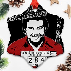 Pablo Escobar Snowflake Ornament (two Sides) by Valentinaart