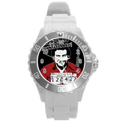 Pablo Escobar Round Plastic Sport Watch (l) by Valentinaart