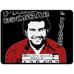 Pablo Escobar Double Sided Fleece Blanket (large)  by Valentinaart