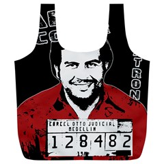 Pablo Escobar Full Print Recycle Bags (l)  by Valentinaart