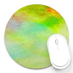 Abstract Yellow Green Oil Round Mousepads