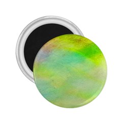 Abstract Yellow Green Oil 2.25  Magnets