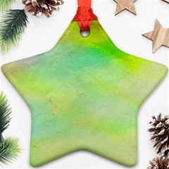 Abstract Yellow Green Oil Ornament (Star)