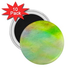 Abstract Yellow Green Oil 2.25  Magnets (10 pack) 