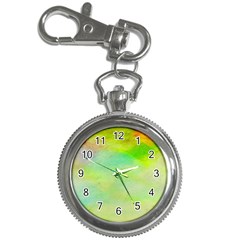 Abstract Yellow Green Oil Key Chain Watches