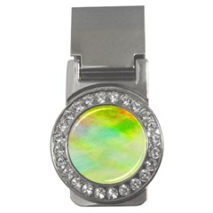 Abstract Yellow Green Oil Money Clips (CZ) 