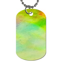 Abstract Yellow Green Oil Dog Tag (Two Sides)