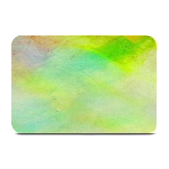 Abstract Yellow Green Oil Plate Mats