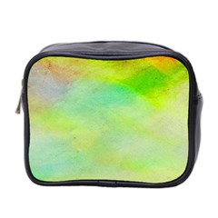 Abstract Yellow Green Oil Mini Toiletries Bag 2-Side