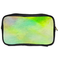 Abstract Yellow Green Oil Toiletries Bags 2-Side