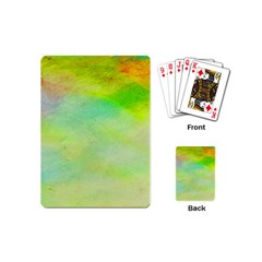 Abstract Yellow Green Oil Playing Cards (Mini) 