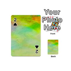 Abstract Yellow Green Oil Playing Cards 54 (Mini) 