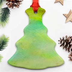 Abstract Yellow Green Oil Ornament (Christmas Tree) 