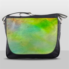 Abstract Yellow Green Oil Messenger Bags