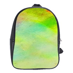 Abstract Yellow Green Oil School Bags (XL) 