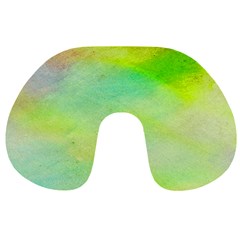 Abstract Yellow Green Oil Travel Neck Pillows