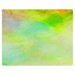 Abstract Yellow Green Oil Double Sided Flano Blanket (Medium) 