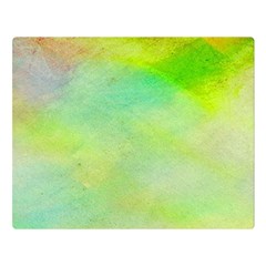 Abstract Yellow Green Oil Double Sided Flano Blanket (Large) 