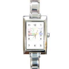 Dance Is Life Rectangle Italian Charm Watch by Valentinaart