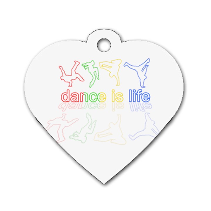 Dance is life Dog Tag Heart (One Side)