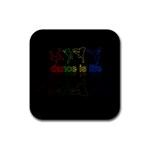 Dance is life Rubber Square Coaster (4 pack)  Front