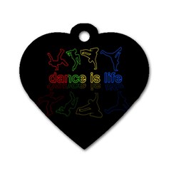 Dance is life Dog Tag Heart (Two Sides)