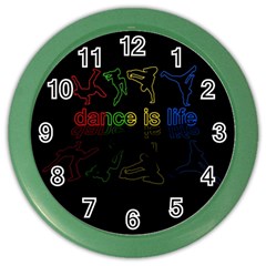 Dance is life Color Wall Clocks