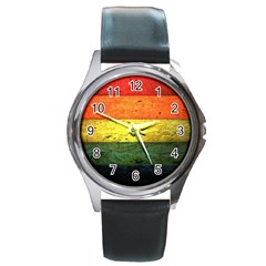 Five Wall Colour Round Metal Watch