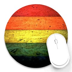 Five Wall Colour Round Mousepads