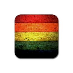 Five Wall Colour Rubber Square Coaster (4 pack) 