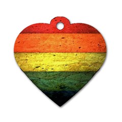 Five Wall Colour Dog Tag Heart (Two Sides)