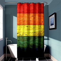 Five Wall Colour Shower Curtain 36  x 72  (Stall) 