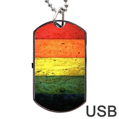 Five Wall Colour Dog Tag USB Flash (One Side)