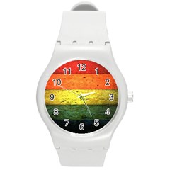 Five Wall Colour Round Plastic Sport Watch (M)