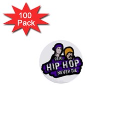 Real Hip Hop Never Die 1  Mini Buttons (100 Pack)  by Valentinaart